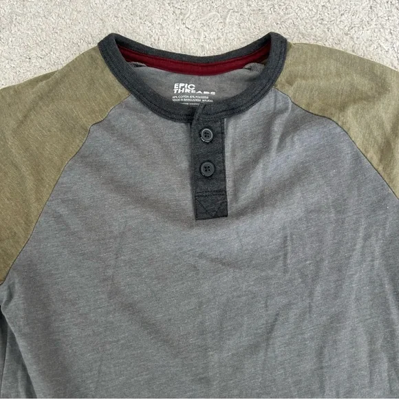 Epic Threads Boys Long Sleeve Henley Tshirt - Picture 6 of 12